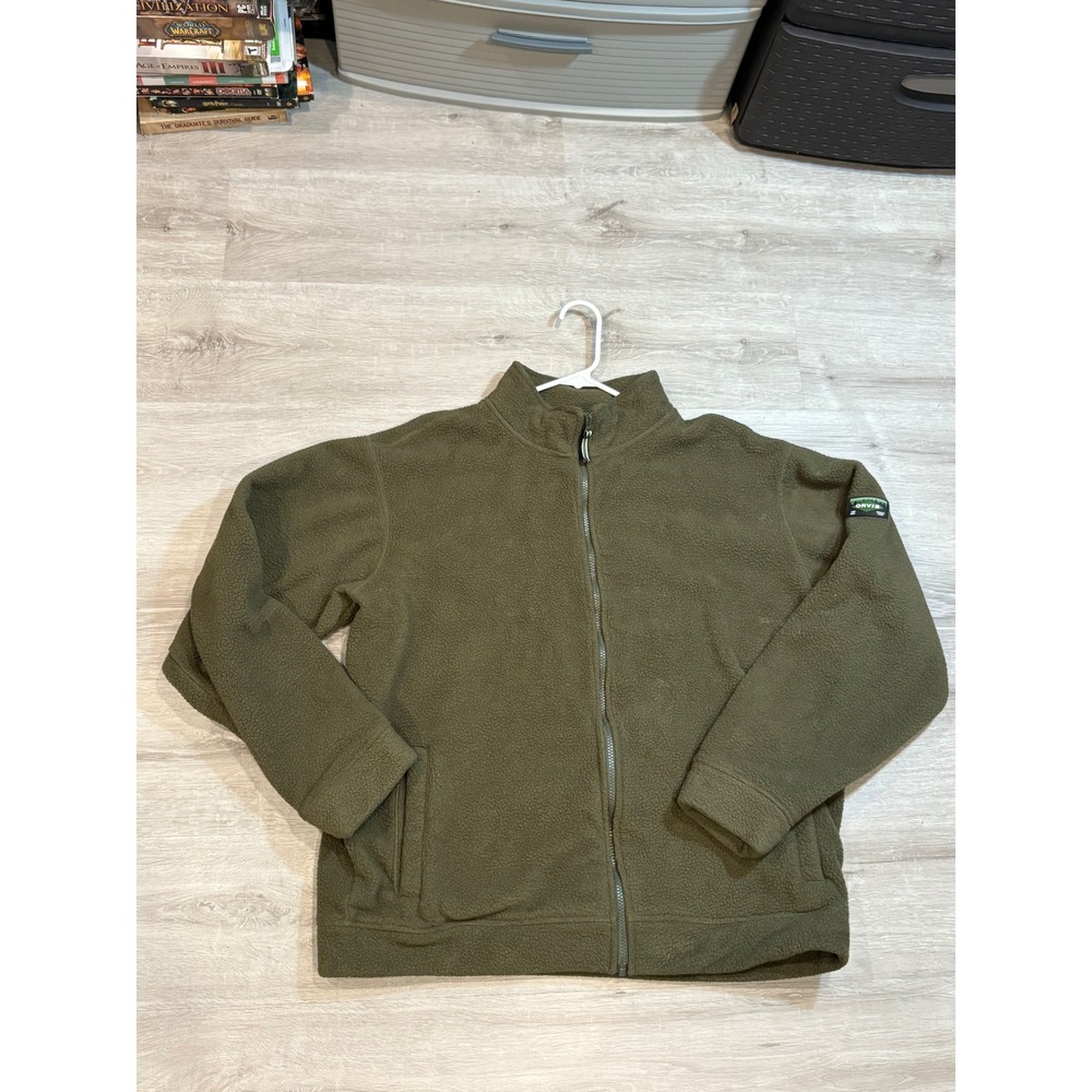 Orvis Classic Collection Fleece Jacket‎ Mens XL Olive Green Full Zip